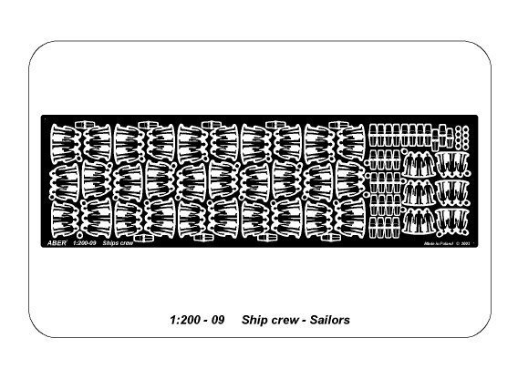Aber 200-09 Ship crew - Sailors (1:200)