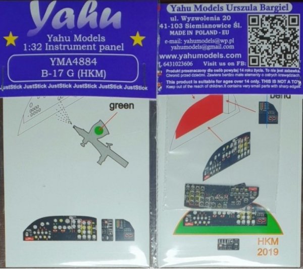 Yahu YMA4884 for B-17G HK Models 1/48