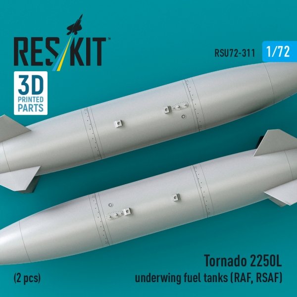 RESKIT RSU72-0311 Tornado 2250L underwing fuel tanks (RAF, RSAF) (2 pcs) (3D Printed) (1/72)