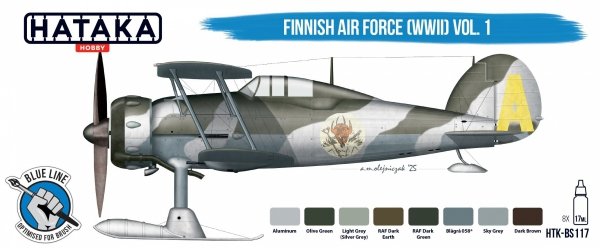Hataka HTK-BS117 Finnish Air Force WWII Paints Set 8x17ml