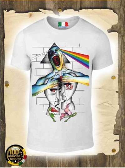 T-shirt - bianca - Stampa Pink Floyd - Mezze maniche