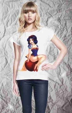 T-shirt donna - Bianca - Immagini Vintage - Bianca Neve