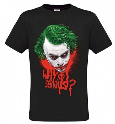  T-shirt - Czarna - Z nadrukiem - Joker