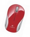 Mysz bezprzewodowa Logitech M187 optyczna biało-czerwona