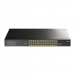 OUTLET: Switch niezarządzalny Cudy GS1028PS2 24x10/100/1000Mbps PoE+ 300W, 2xSFP - USZ OPAK