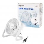 Wentylator USB LogiLink UA0402 biurkowy, 12,7 cm, 30 dB, biały