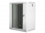 OUTLET: Szafa instalacyjna Rack wisząca 19&quot; 15U 600x450 szara Lanberg (flat pack) - USZ OPAK