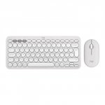 Zestaw bezprzewodowy klawiatura + mysz Logitech Pebble 2 Combo biały