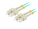 Patchcord światłowodowy Lanberg MM SC/UPC-SC/UPC DUPLEX 3.0mm OM3 50/125 LSZH 3m aqua