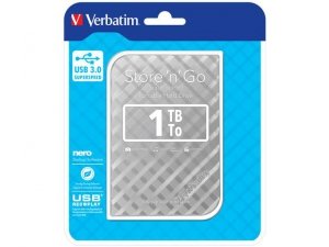 Dysk zewnętrzny Verbatim 1TB Store 'n' Go 2.5&quot; srebrny USB
