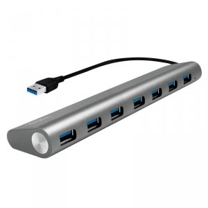 Hub USB 3.0 LogiLink UA0308 7 portów, aluminiowa obudowa