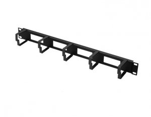 Organizer kabli z przepustami 19&quot; 1U, czarny Netrack