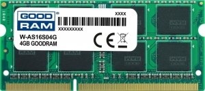 Pamięć SODIMM DDR3 GOODRAM 4GB 1600MHz  ded. do ASUS (W-AS16S04G)