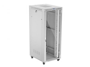Szafa instalacyjna Rack stojąca 19&quot; 42U 800x1000 szara drzwi szklane LCD Lanberg (flat pack)