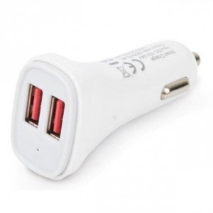 Ładowarka samochodowa Techly 2x USB 5V 2,4A+2,4A, biała