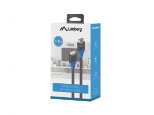 Kabel HDMI Lanberg M/M v2.0 4K pełna miedź 1.8m czarny Box