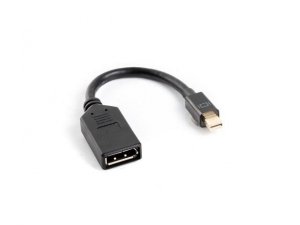 Kabel adapter Lanberg AD-0003-BK mini Displayport (M) -&gt; Displayport (F) czarny