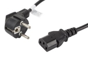Kabel zasilający Lanberg CEE 7/7 -&gt; IEC 320 C13 1,8m VDE czarny