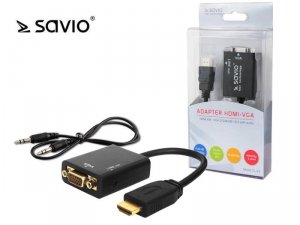 Kabel adapter Savio CL-23 HDMI - VGA