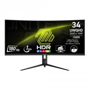 Monitor MSI 34&quot; MAG 342CQR E2 VA UWQHD 180Hz 2xHDMI DP