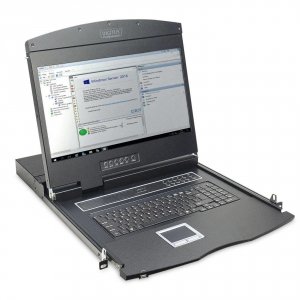 Konsola modułowa 19&quot; LCD DIGITUS z touchpad KVM 16 portów 1U komplet kabli (16xDS-19231) klawiatura US