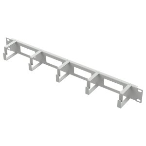 Organizer kabli z przepustami 19&quot; 1U, szary Netrack