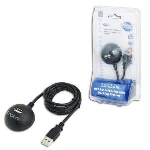 Kabel USB LogiLink CU0013B USB A(M)&gt;USB A(F) stacja dokująca