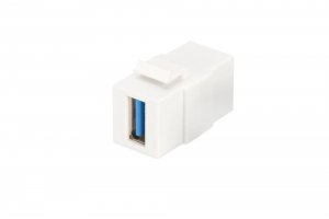 Moduł Keystone DIGITUS USB 3.0 łącznik do gniazd i pustych paneli żeński/żeński biały