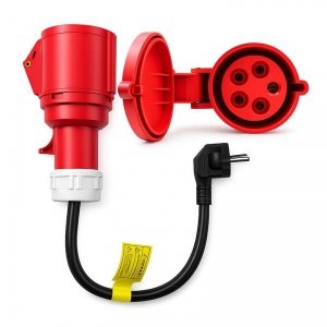 Adapter  Qoltec do ładowarek EV | gniazdo CEE 16A 5P | 400V na SCHUKO 230V | 3.5 kW