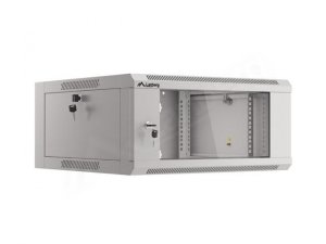 Szafa instalacyjna Rack wisząca 19&quot; 4U 570x600 szybki montaż szara Lanberg (flat pack)