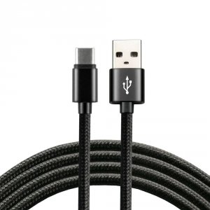 Kabel USB - USB-C everActive CBB-2CB 2m z obsługą szybkiego ładowania do 3A czarny