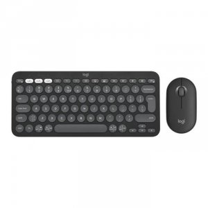 OUTLET: Zestaw bezprzewodowy klawiatura + mysz Logitech Pebble 2 Combo dla urządzeń Mac grafitowy - OTW OPAK