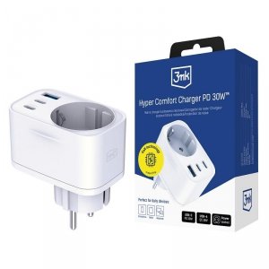 Ładowarka sieciowa 3mk Hyper Comfort Charger GaN PD 30W