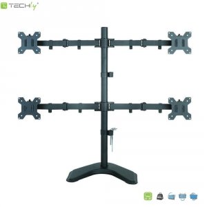 Uchwyt biurkowy Techly 13&quot;-27&quot;, 4x10kg regulowany