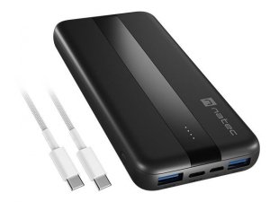 OUTLET: Powerbank Natec Trevi Slim Q V2 10000Mah PD USB-C 20W + USB-A 18W + Kabel USB-C - USB-C - OTW OPAK