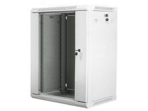 OUTLET: Szafa instalacyjna Rack wisząca 19&quot; 15U 600x450 szara Lanberg (flat pack) - USZ OPAK