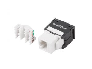 Moduł Keystone Lanberg gniazdo RJ45 -&gt; LSA beznarzędziowy UTP kat.6 180° do puszki montażowej