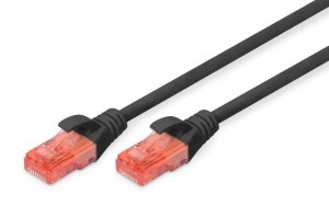 Patchcord DIGITUS UTP kat. 6 5m PVC czarny