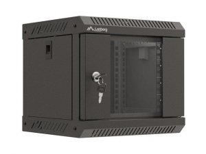 Szafa instacyjna Rack Lanberg Wisząca 10&quot; 4U 300x300 Drzwi Przeszkolone (flat pack) Czarna