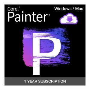 Licencja ESD Corel Painter subskrypcja 1 rok 1 użytkownik Win Mac angielski francuski