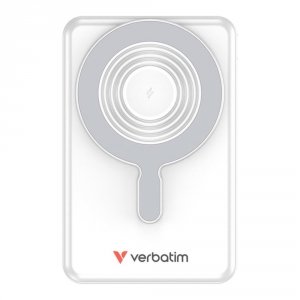 Powerbank Verbatim Charge 'n' Go 2C Display Magnetic Wireless 10000mAh 3xUSB-C PD 3.0 QC 3.0 Srebrny