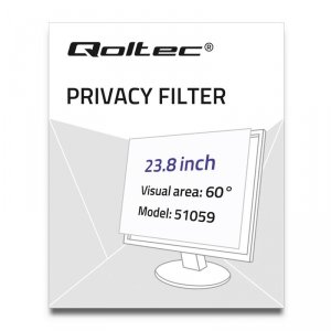 Filtr prywatyzujący RODO Qoltec 23.8&quot; (16:9)