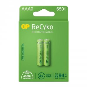 Akumulatorki AAA / R03 GP ReCyko 650 Series Ni-MH 650mAh - 2 sztuki
