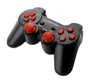 Gamepad PS3/PC USB Esperanza &quot;Trooper&quot; czarno/czerwony