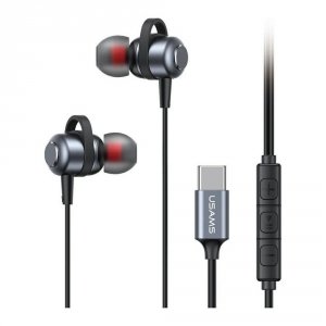 Słuchawki z mikrofonem Usams EP-48 stereo USB-C szare