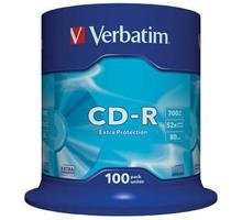 Płyty CD-R Verbatim 700MB Extra Protection (cake 100)