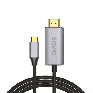 Kabel adapter Savio CL-199 USB-C do HDMI v2.0b 2m