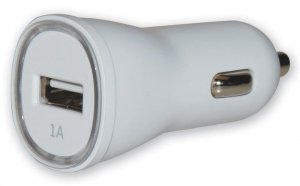 Ładowarka samochodowa Techly USB 5V 1A biała