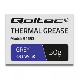 Pasta termoprzewodząca Qoltec 4.63W/m-K | 30g | Szara
