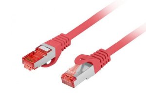 Patchcord Lanberg S/FTP kat.6 3m LSZH CU fluke passed czerwony